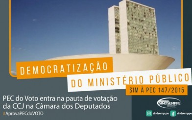 Sindsemppe convoca categoria para se mobilizar em prol da aprovação da PEC do Voto