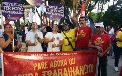 Sindicatos mobilizados na luta contra a reforma previdenciária